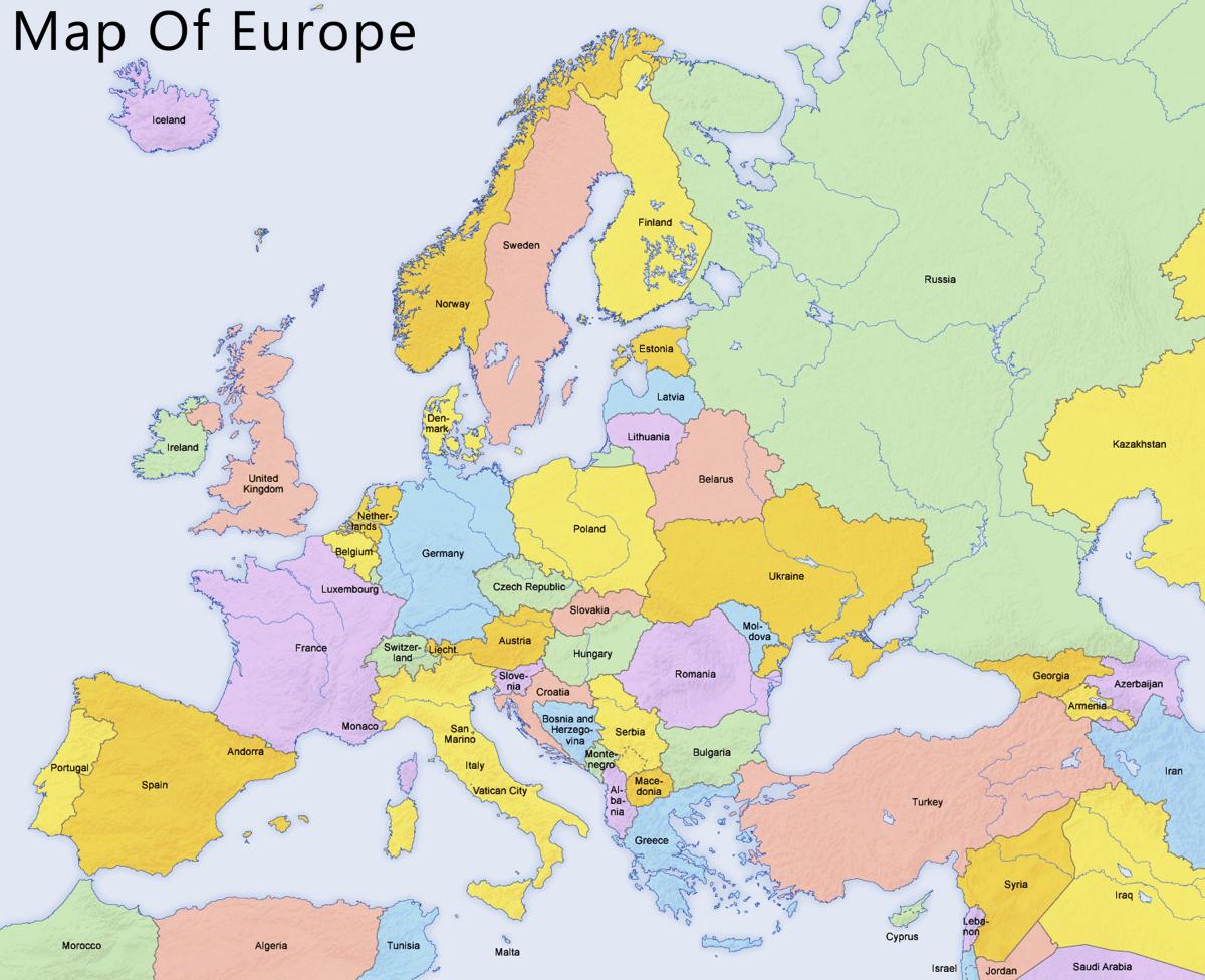 Karti Kipras un apkārtējām valstīm