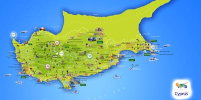 Karte lara beach Kipra